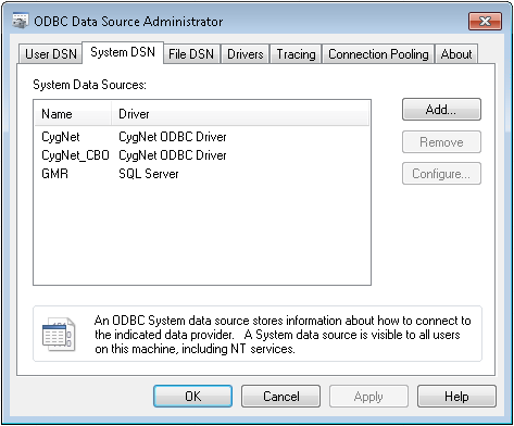 System DSN
